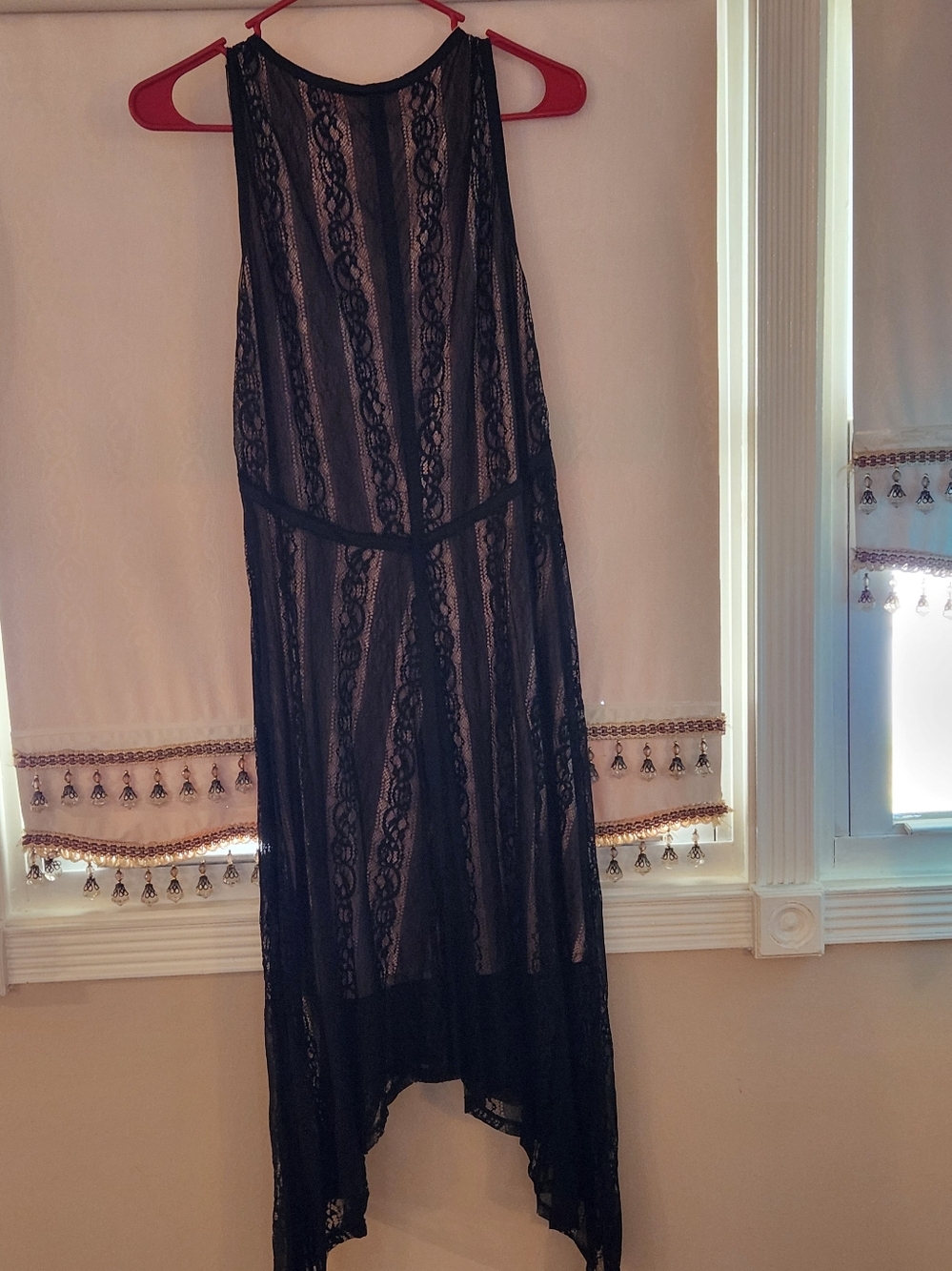 Black Lace Overlay Maxi Dress
